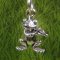 FROG with VIOLIN Sterling Silver Charm