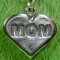 MOM HEART Sterling Silver Charm - CLEARANCE