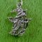 WITCH on BROOM Sterling Silver Charm