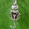 CAT with MOVABLE TAIL Sterling Silver Charm