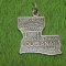 LOUISIANA Sterling Silver Charm