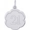 NUMBER TWENTY ONE SCALLOPED DISC - Rembrandt Charms