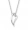 DIAMOND HEART OUTLINE Sterling Silver Pendant & Necklace