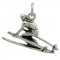 MALE SNOW SKIER Sterling Silver Charm