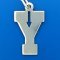 Letter Y - Box Style Sterling Silver Charm