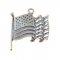 AMERICAN FLAG WAVING in the WIND Sterling Silver Charm
