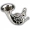 FRENCH HORN Sterling Silver Charm
