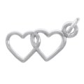 Two Hearts Entwined Sterling Silver Charm