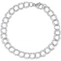 LARGE DOUBLE LINK DAPPED CURB BRACELET - 7 IN. - Rembrandt