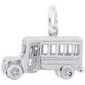 Mini School Bus Sterling Silver Charm