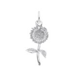 Sunflower Sterling Silver Charm