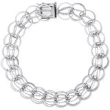 ROUND FANCY LINK CLASSIC CHARM BRACELET - 7 IN. - Rembrandt