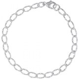 DAPPED SINGLE LINK CURB CLASSIC BRACELET - 8 IN. - Rembrandt
