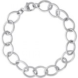 SINGLE LINK OPEN CURB CLASSIC BRACELET - 8 IN. - Rembrandt