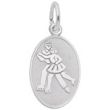 ICE SKATERS OVAL DISC - Rembrandt Charms