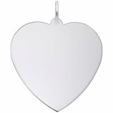 Extra Large Heart Sterling Silver Charm