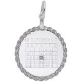 Calendar Sterling Silver Charm