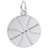 Basketball Sterling Silver Charm