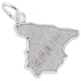 Spain Map Sterling Silver Charm