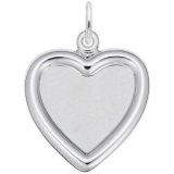 Small Heart PhotoArt Sterling Silver Charm