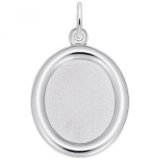 Small Oval PhotoArt Sterling Silver Charm