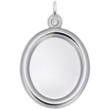 Large Oval PhotoArt Sterling Silver Charm