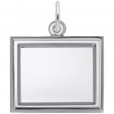 Small Horizontal Rectangle PhotoArt Sterling Silver Charm