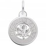 Niagara Falls Maple Leaf Sterling Silver Charm