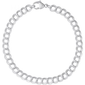 SMALL DOUBLE LINK DAPPED CURB CLASSIC BRACELET - 7 IN. - Rembrandt