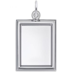 Small Vertical Rectangle PhotoArt Sterling Silver Charm